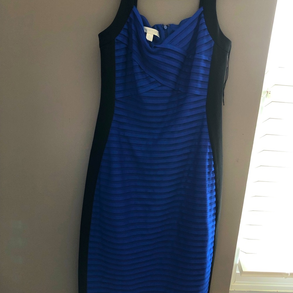 Sexy Blue & Black Bodycon Dress.